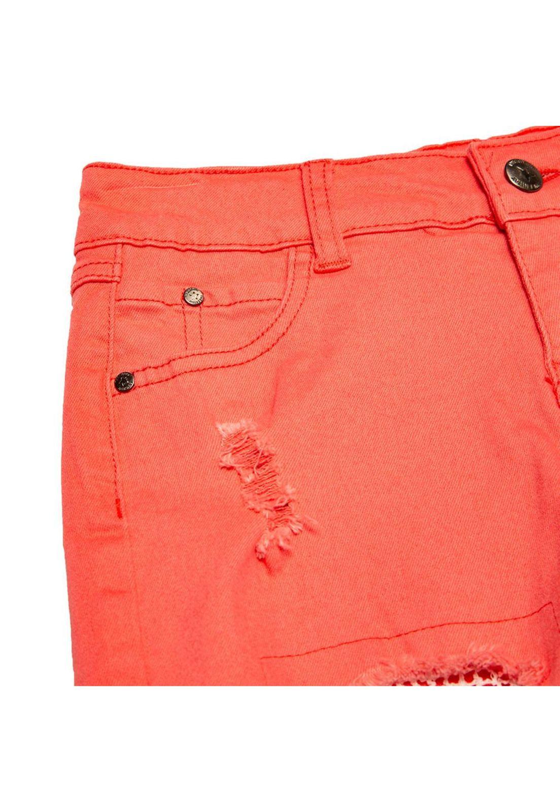 Short De Niña Rojo Pillin-2