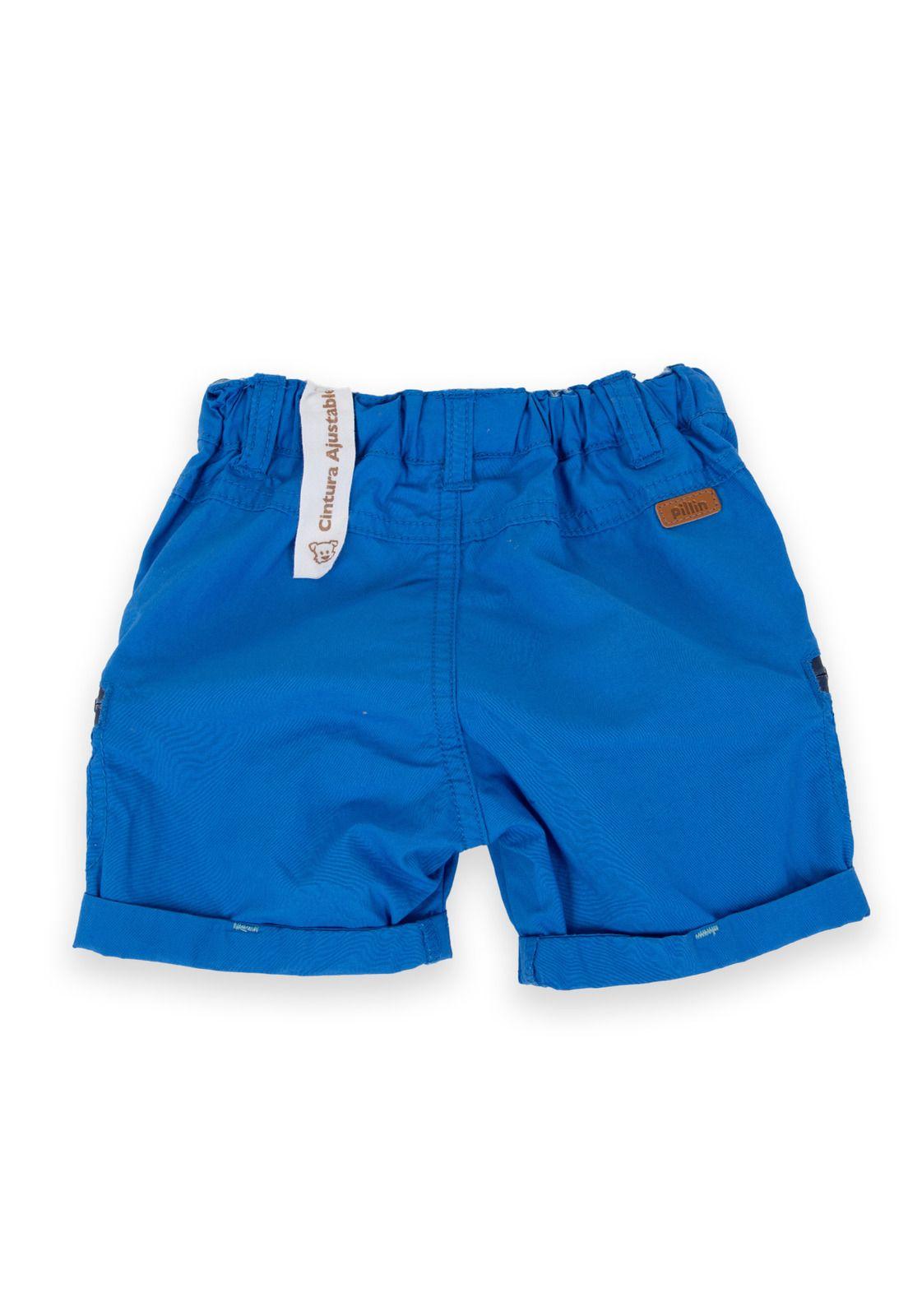 Bermuda Bebé Niño Azul eléctrico Pillin (PVA822-24AZL)-2