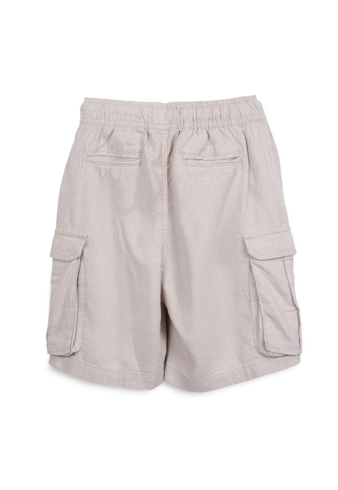 Bermuda Niño Cargo Cintura Ajustable Arena Pillin-1
