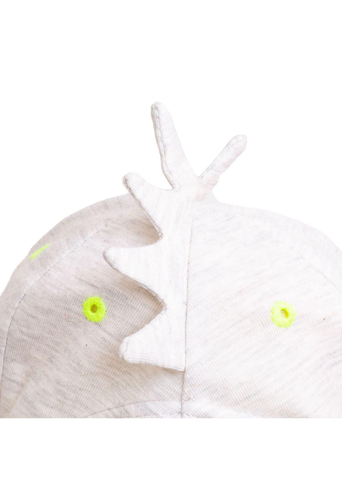 Gorro Con Aletas De Disnosaurio Gris Pillín-2