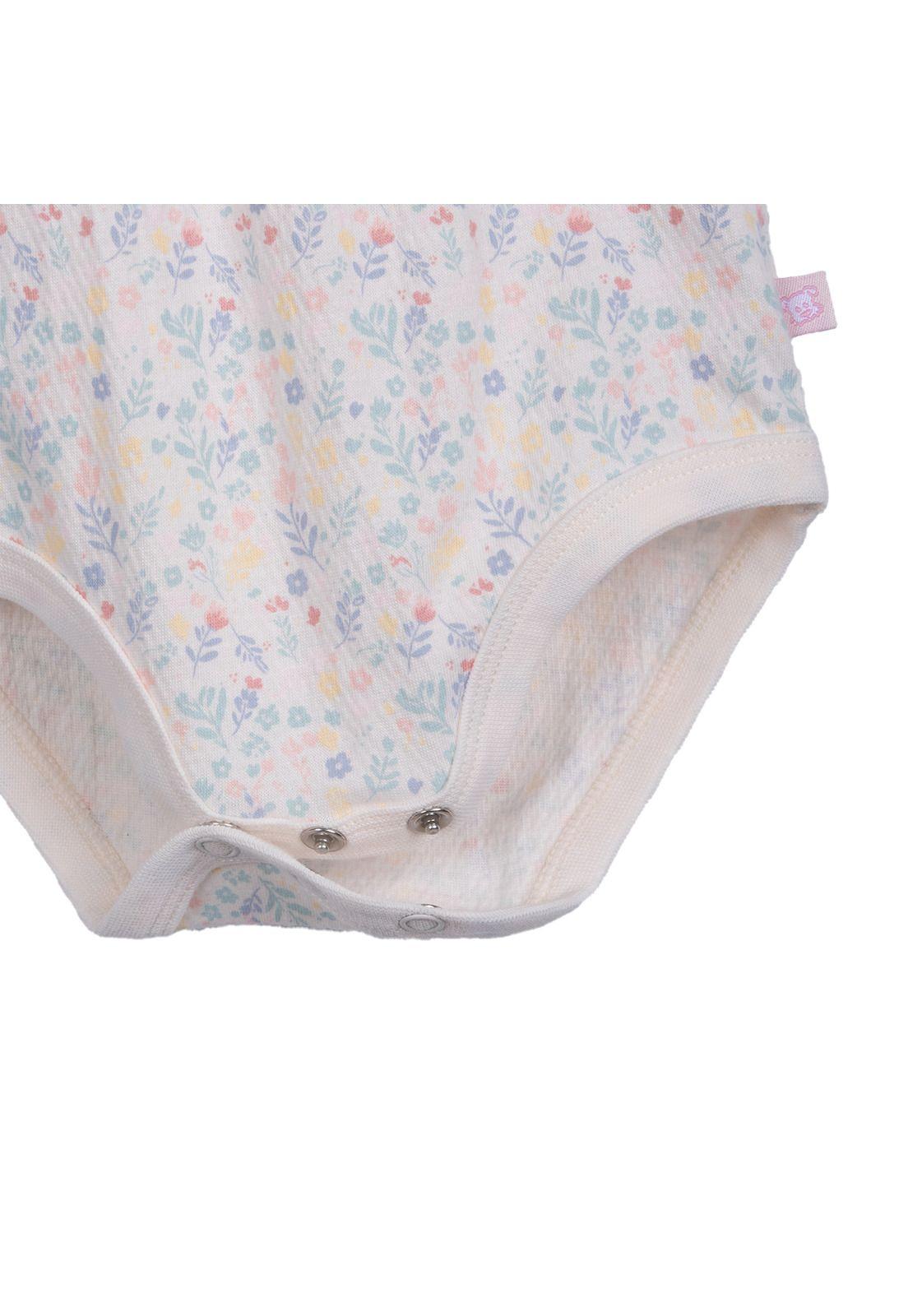 Pack de 2 Body Recién Nacido Niña Manga Corta Floral Surtido Pillin-3