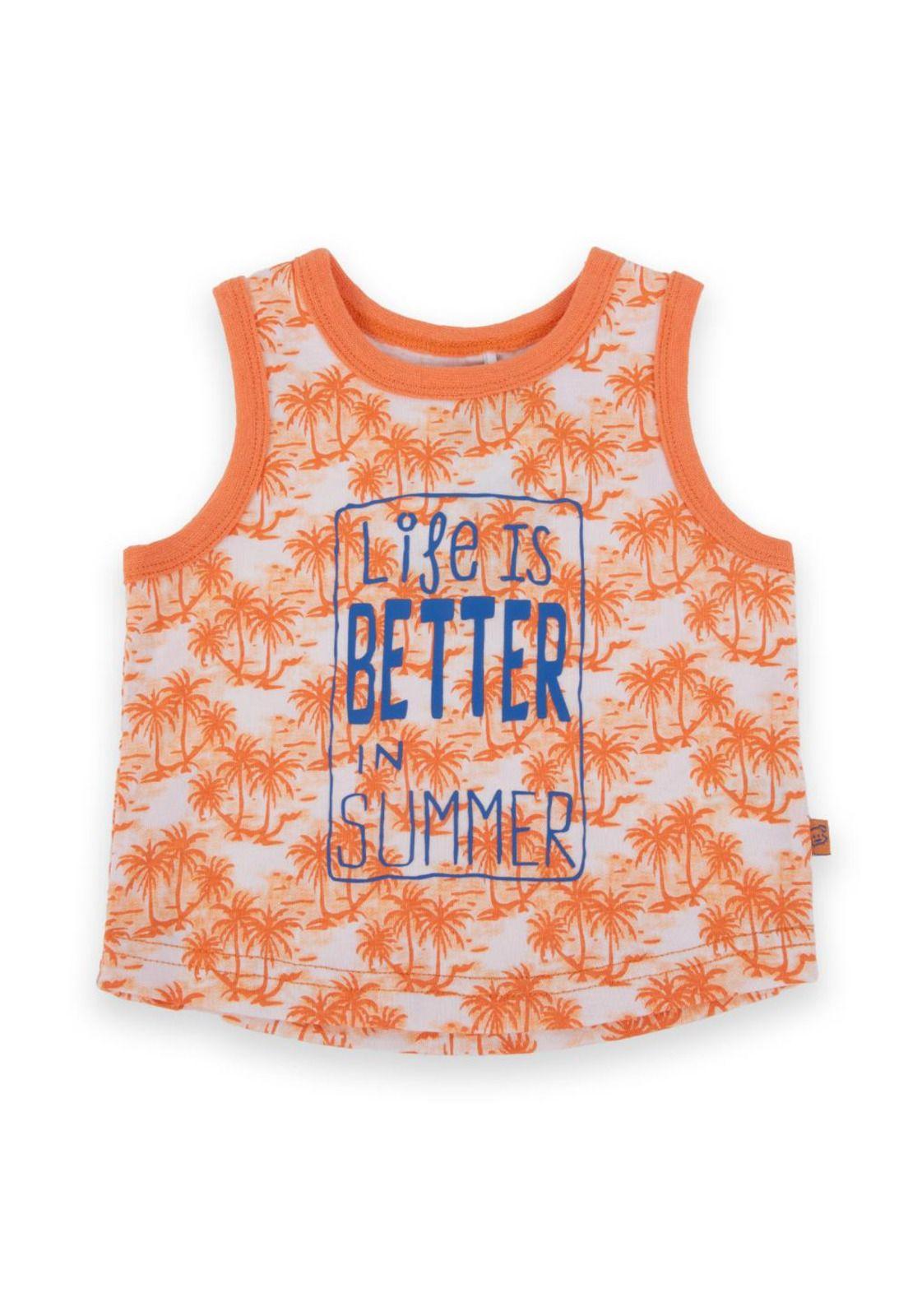 Polera Bebé Niño Naranja Pillin-0