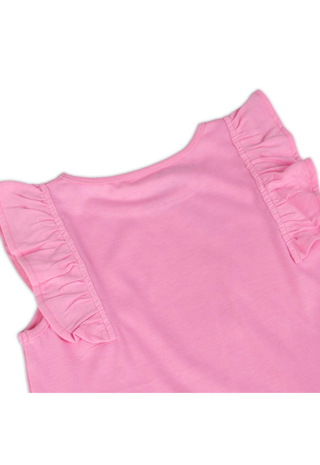Polera Manga Corta Niña Rosado Pillin-3