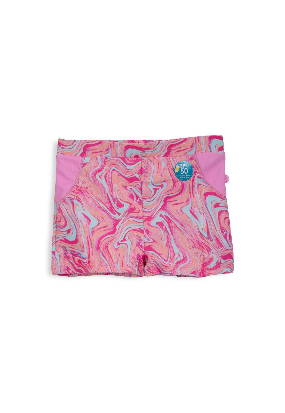 Short de Baño Niña Estampado Rosado Pillin-0