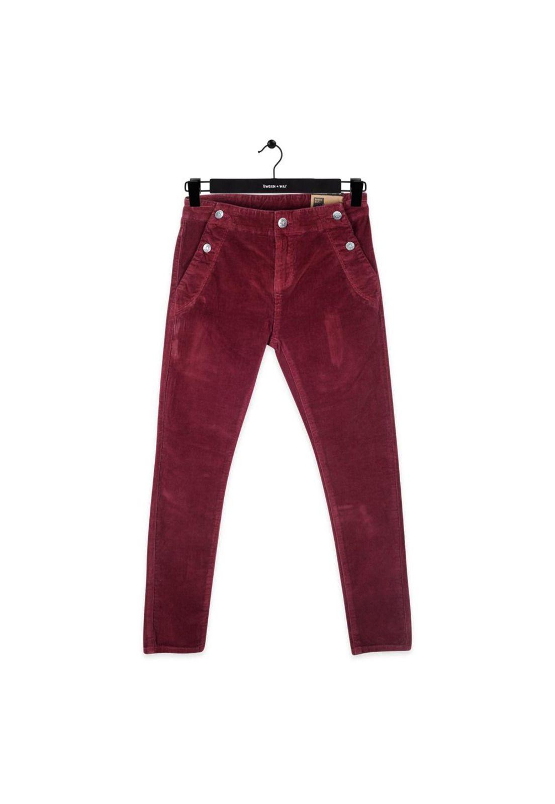 Pantalon Algodón Invierno Niña Rojo-0