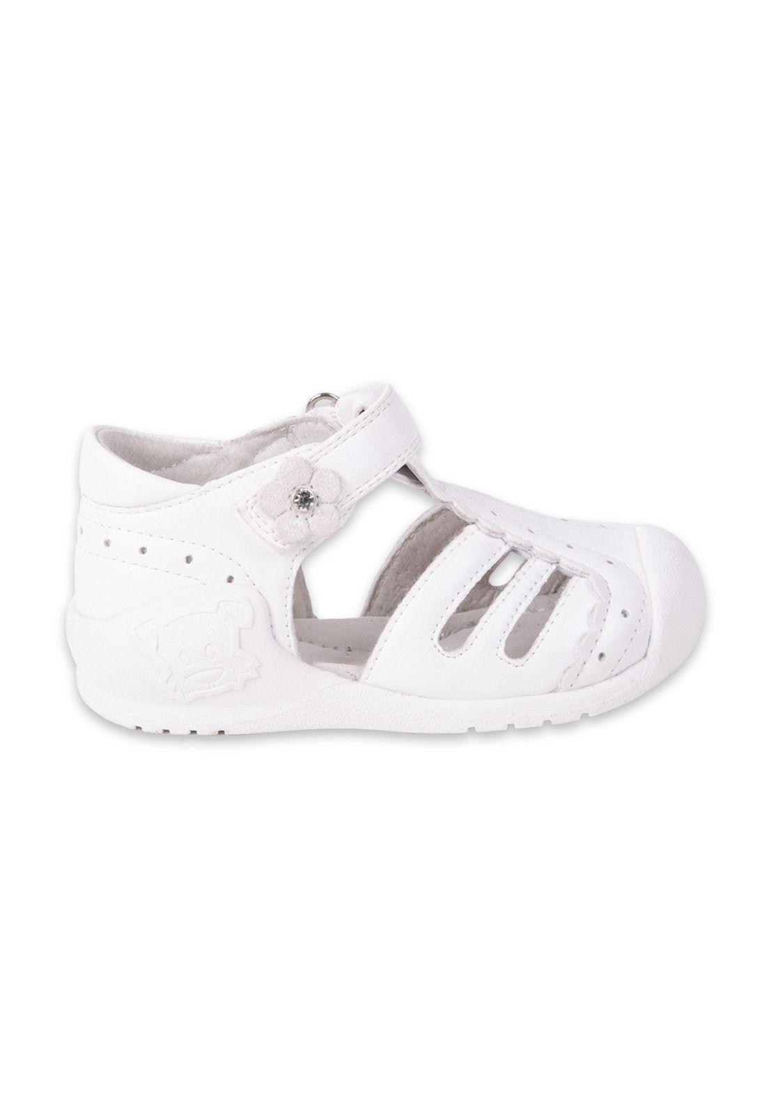 Sandalias Pasos Bebe Niña Blanco Pillin (PZA202-24BCO)-2