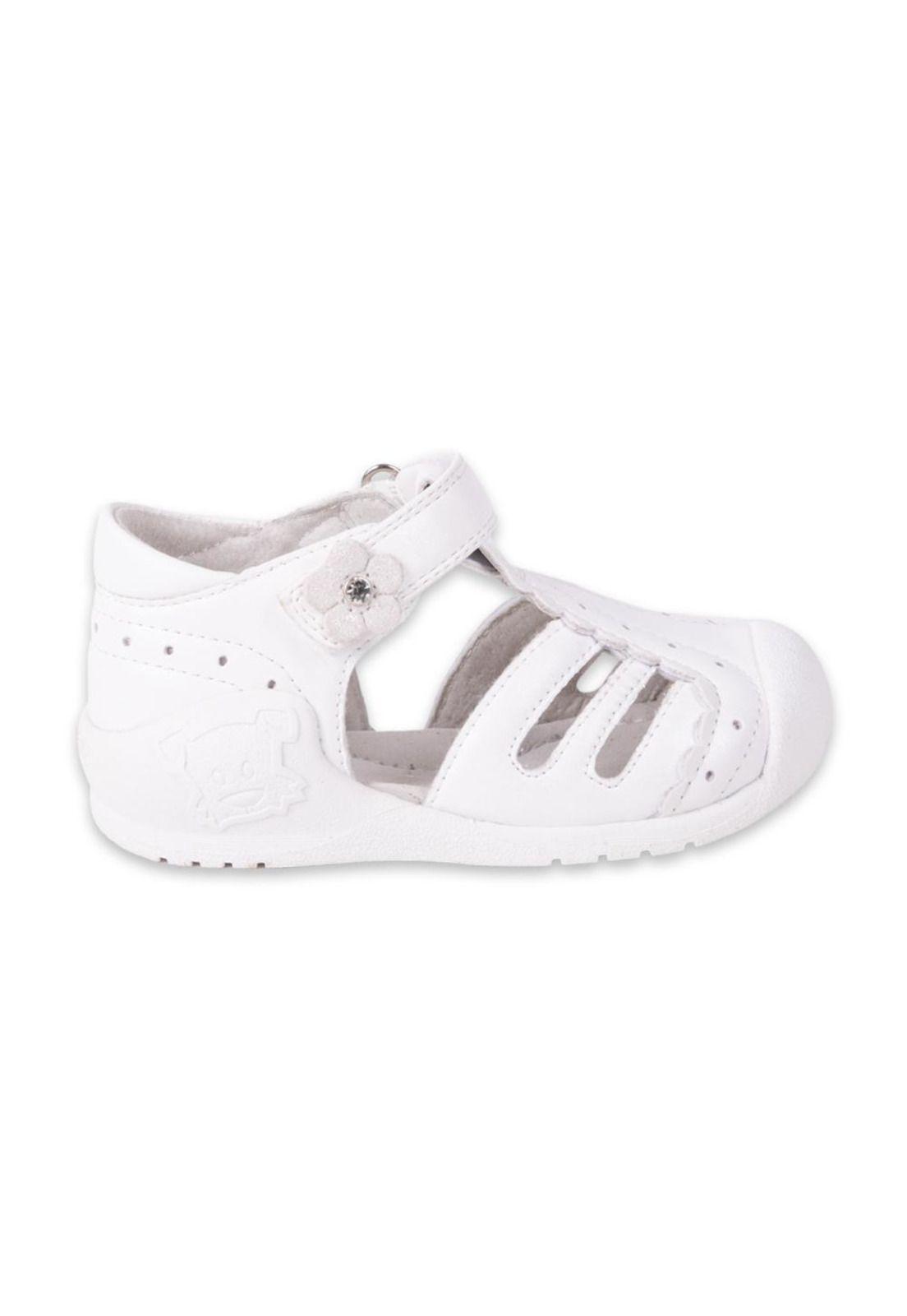 Sandalias Pasos Bebe Niña Blanco Pillin-2