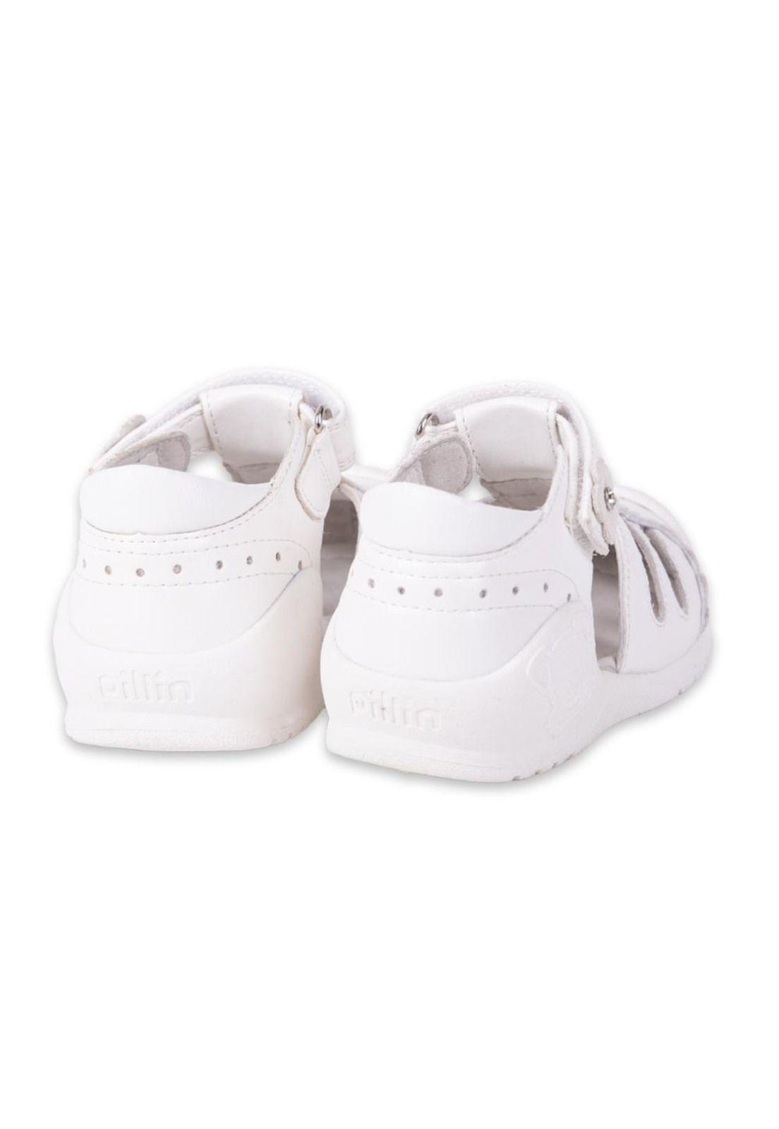 Sandalias Pasos Bebe Niña Blanco Pillin-3