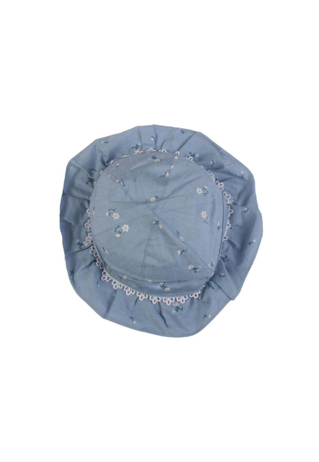 Gorro Bebe Niña Celeste Pillín-3