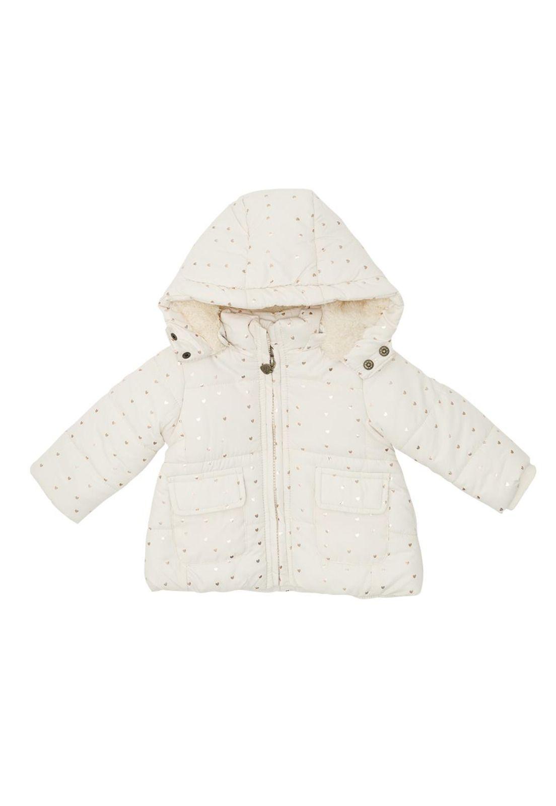 Parka C/Capucha Bebé Niña Crudo Pillin-0