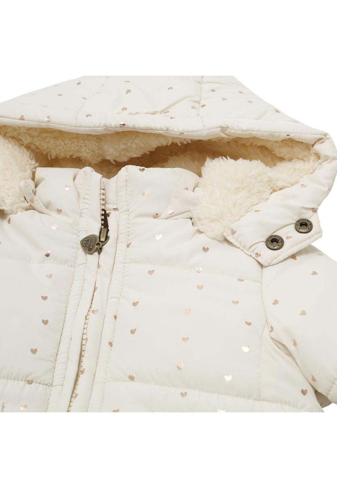 Parka C/Capucha Bebé Niña Crudo Pillin-1
