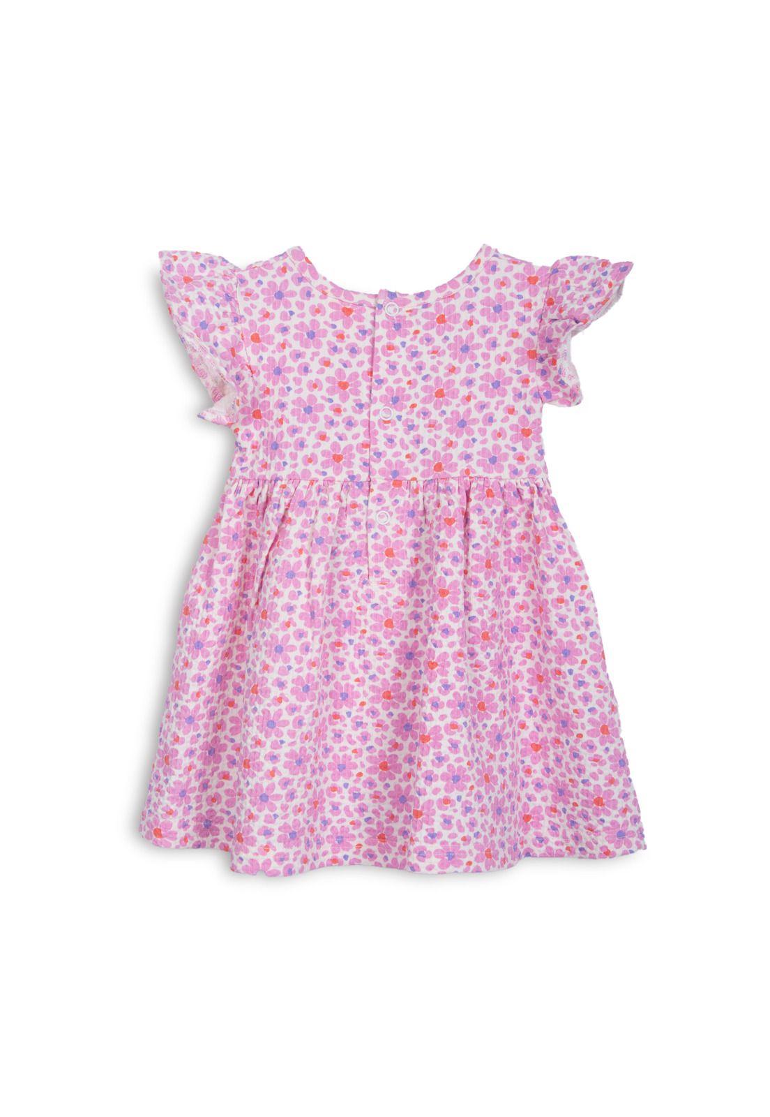 Vestido Bebé Niña Estampado con Broches  Rosado Pillin-1