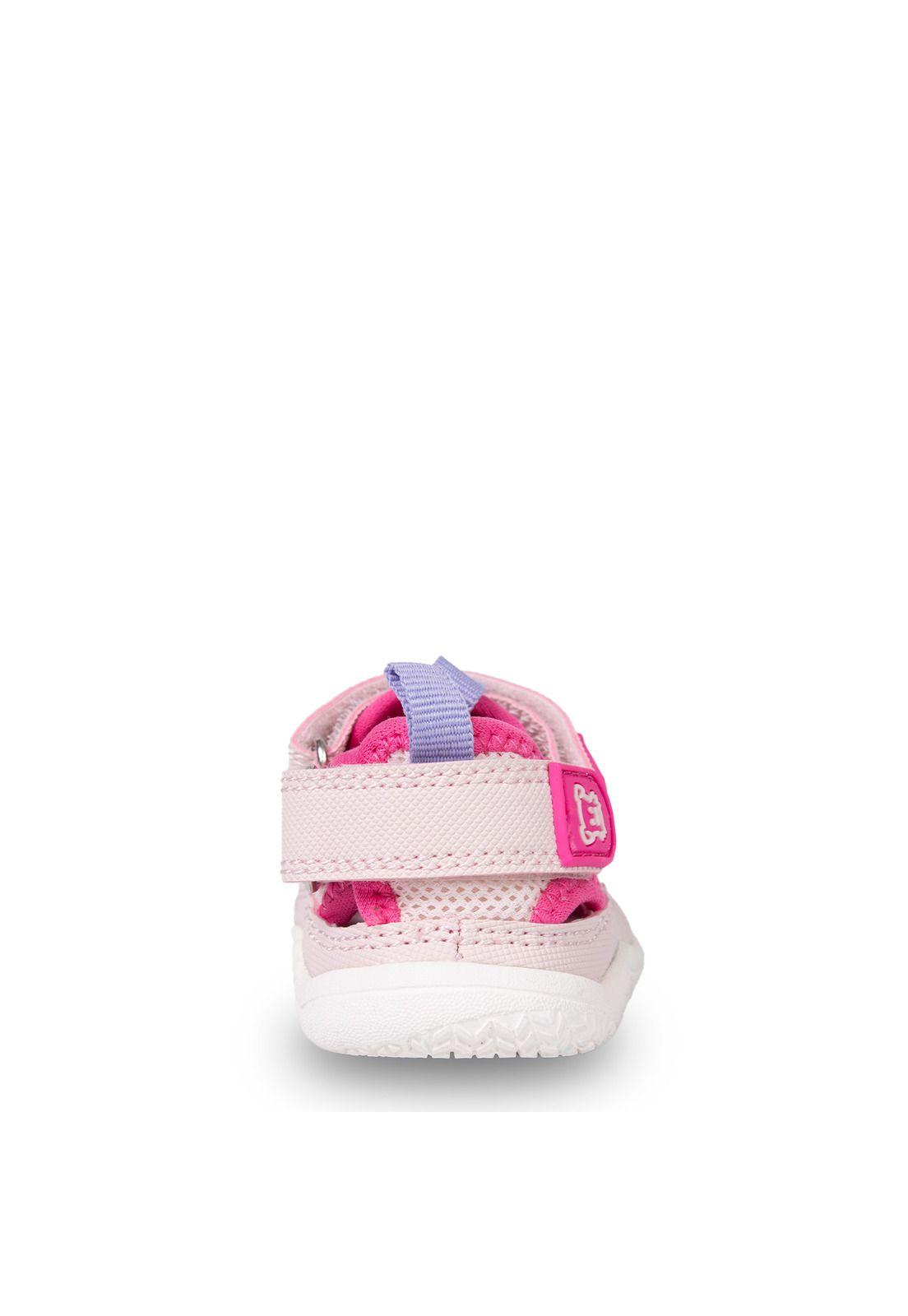 Sandalia Outdoor  Niña Cerrada con Velcro Fucsia Pillin-3