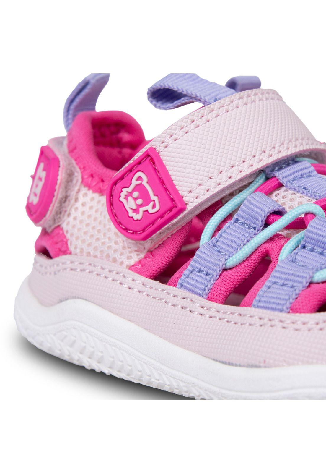 Sandalia Outdoor  Niña Cerrada con Velcro Fucsia Pillin-4