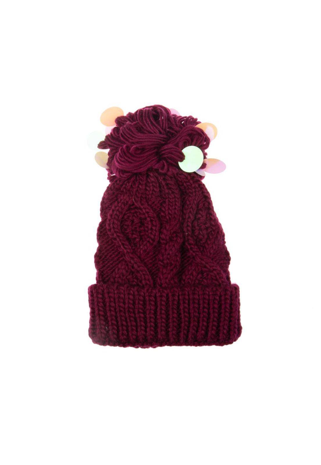 Gorro Niña Burdeo Pillín-0