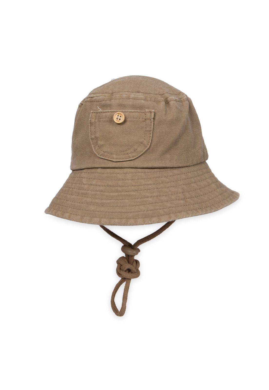Gorro Bebé Niño Ajustable Café Pillin-0