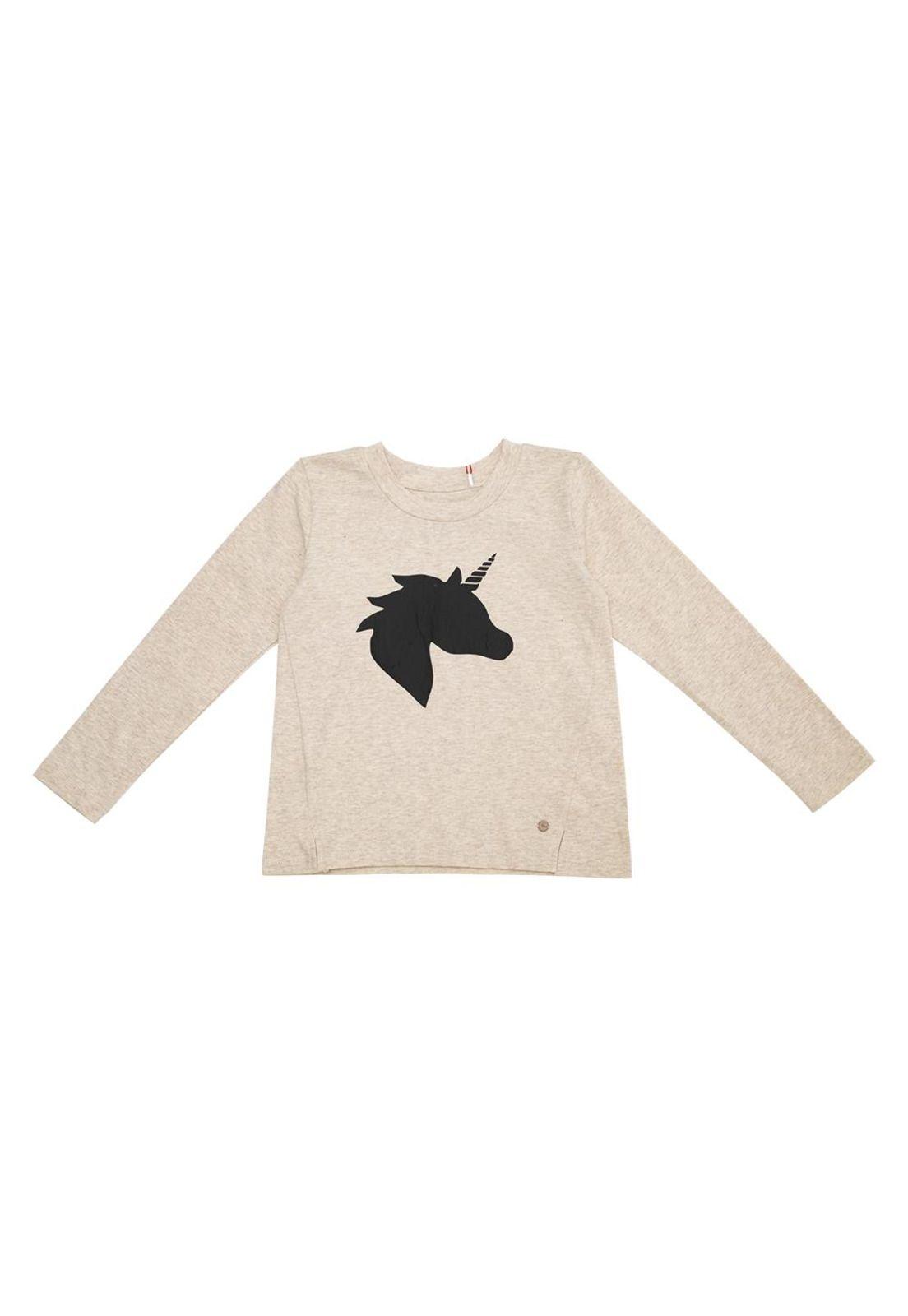 Polera Niña M/L Estampada Blanco Pillin-0