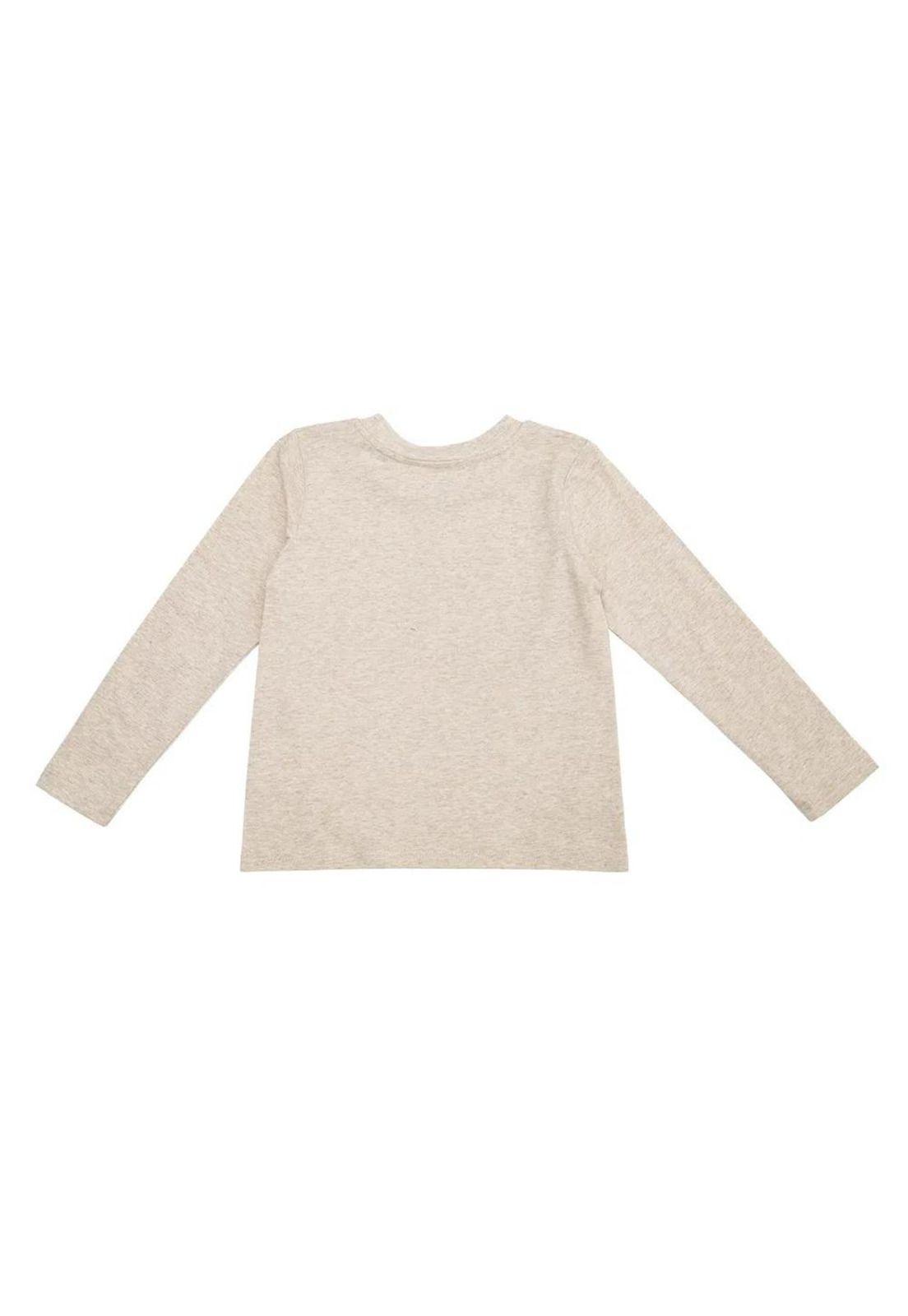 Polera Niña M/L Estampada Blanco Pillin-3