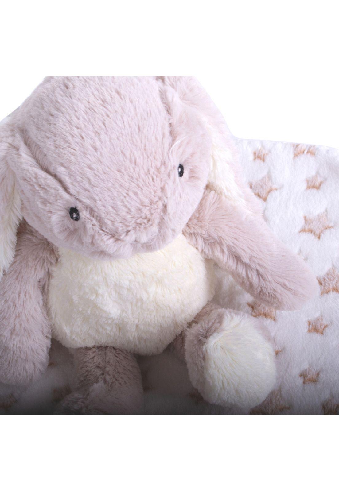 Set Peluche Manta Conejo Bebé Niño Beige Pillin-1