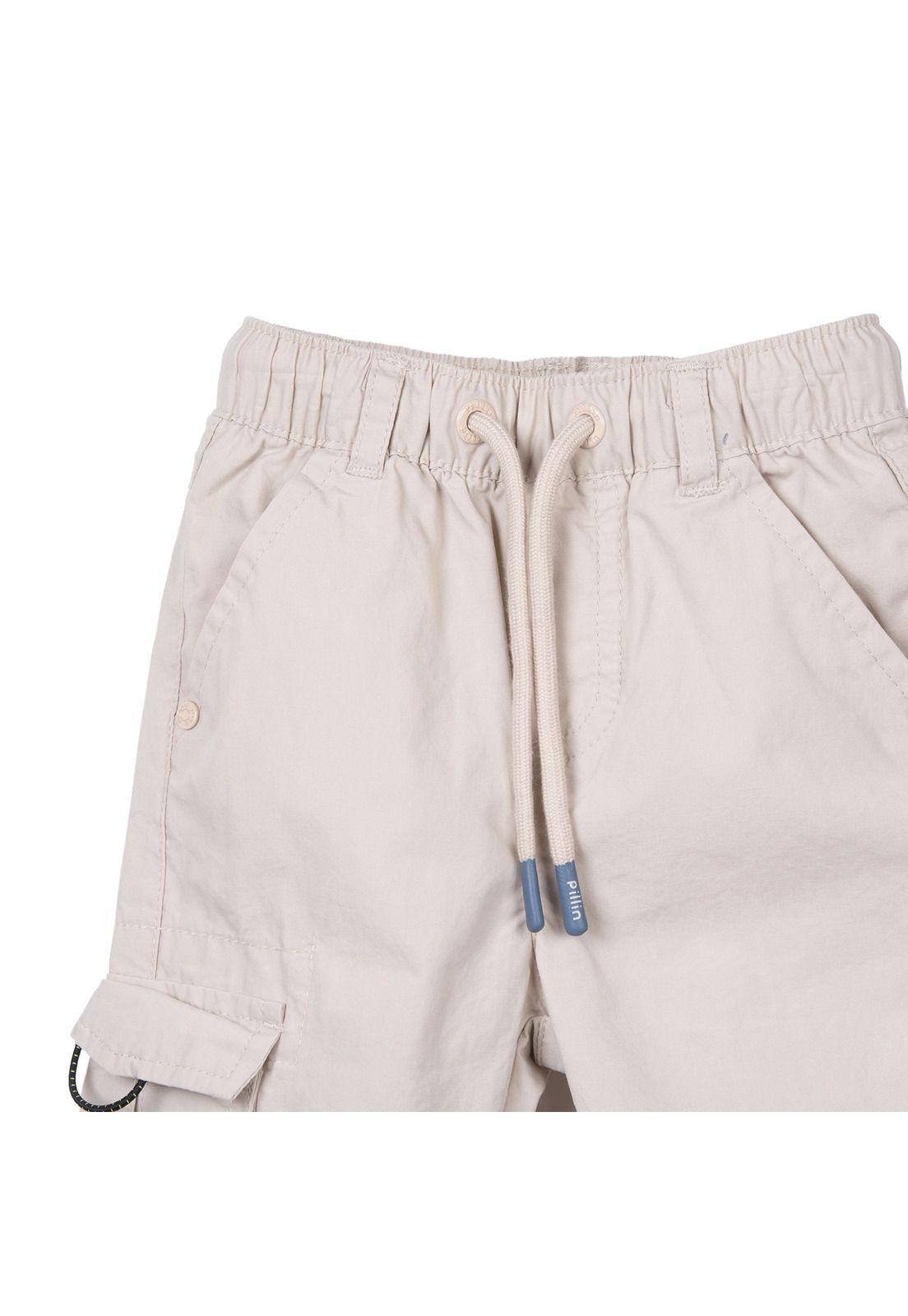 Pantalón Bebé Niño Cargo Elasticado Arena Pillin-2