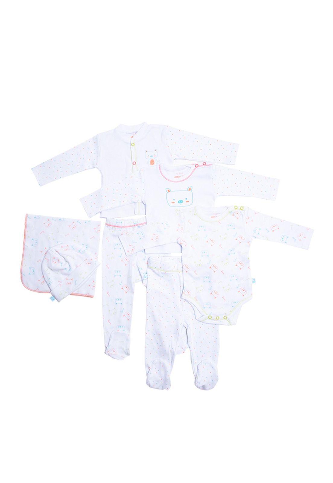 Set 6 Pcs Bebe Algodón Temporadas Unisex Multicolor-0