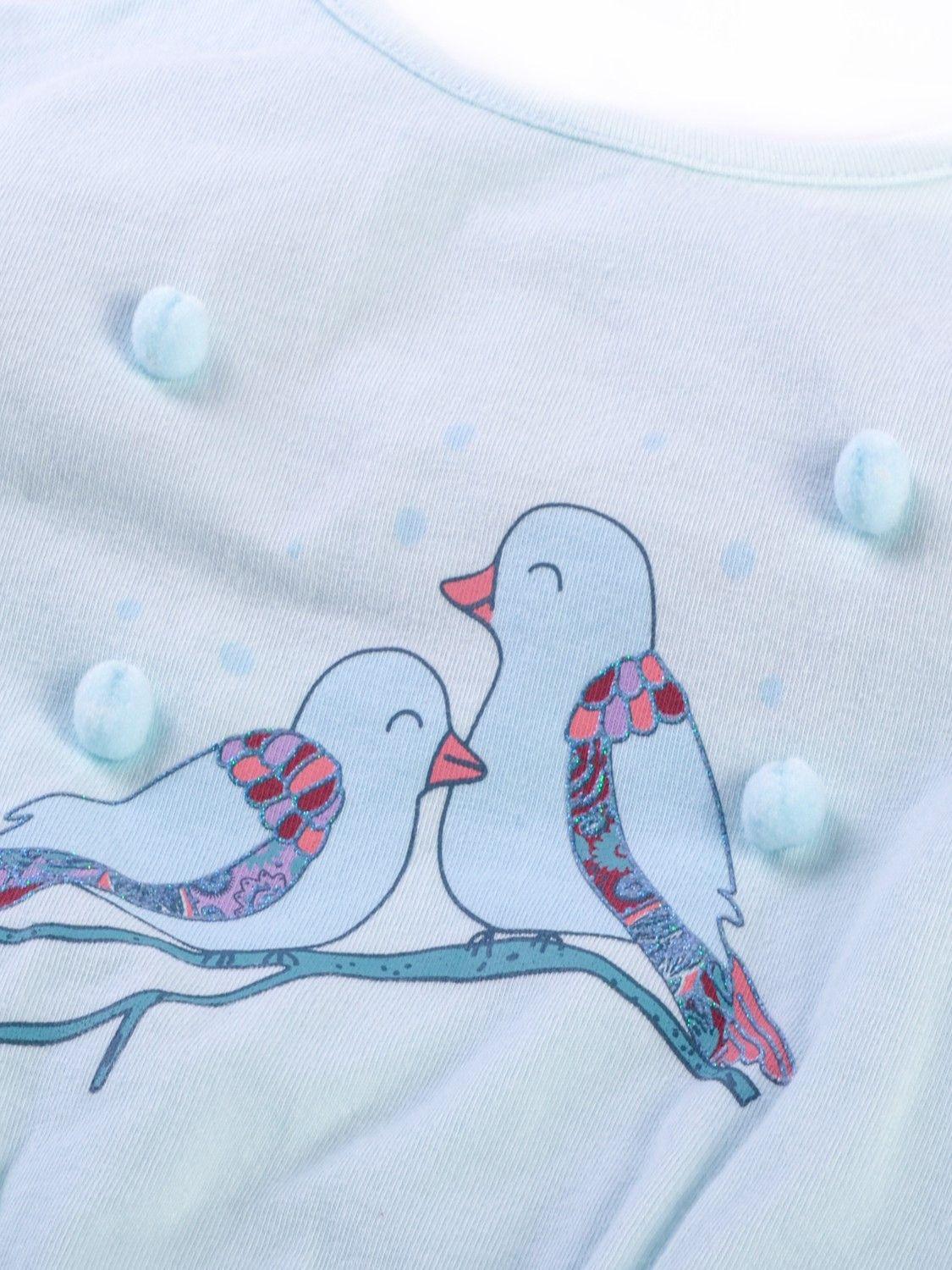 Polera Manga Larga Bebé Niña Menta Pillin-1