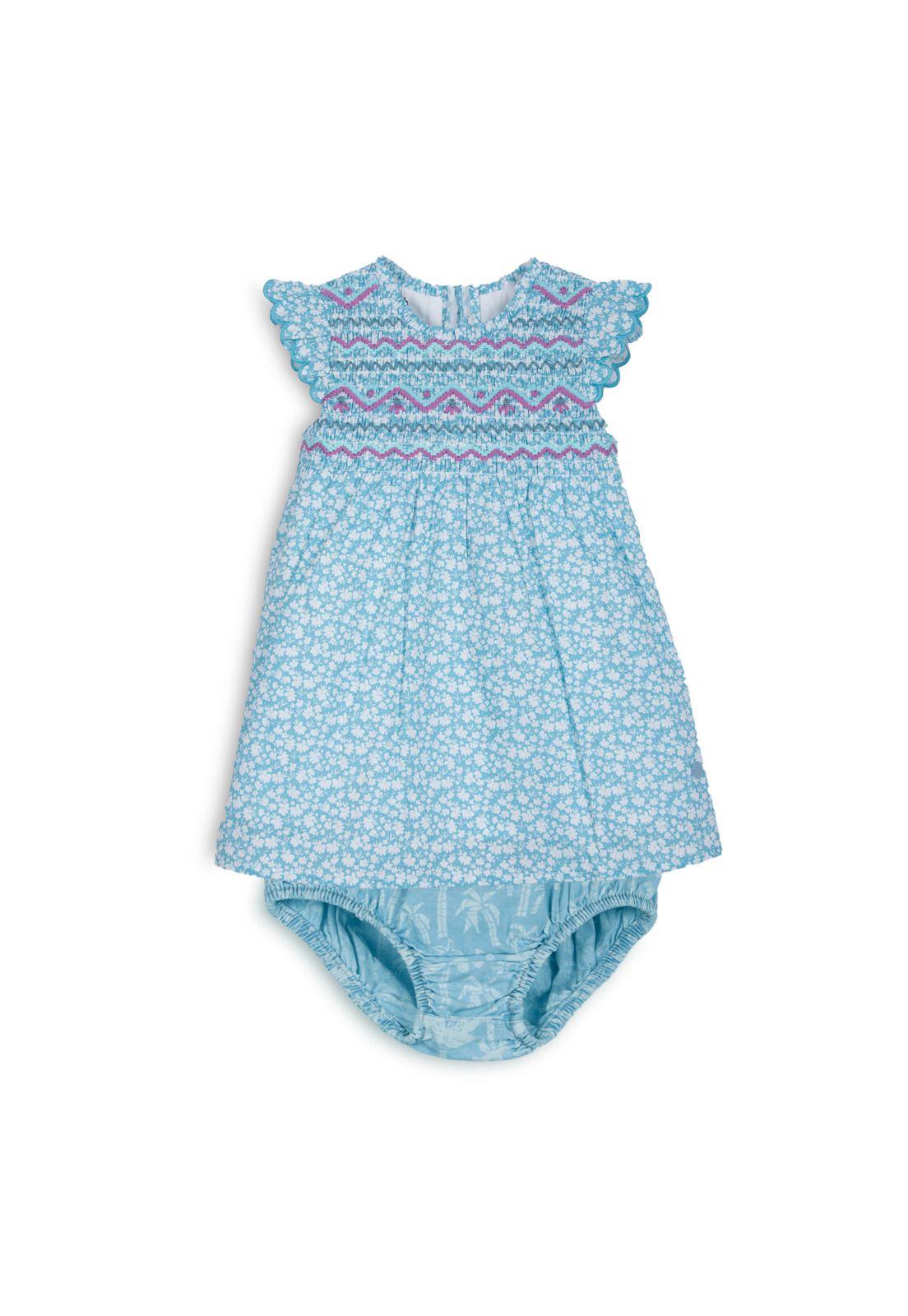 Vestido Bebé Niña Estampado Floral Jacinto Pillin-0