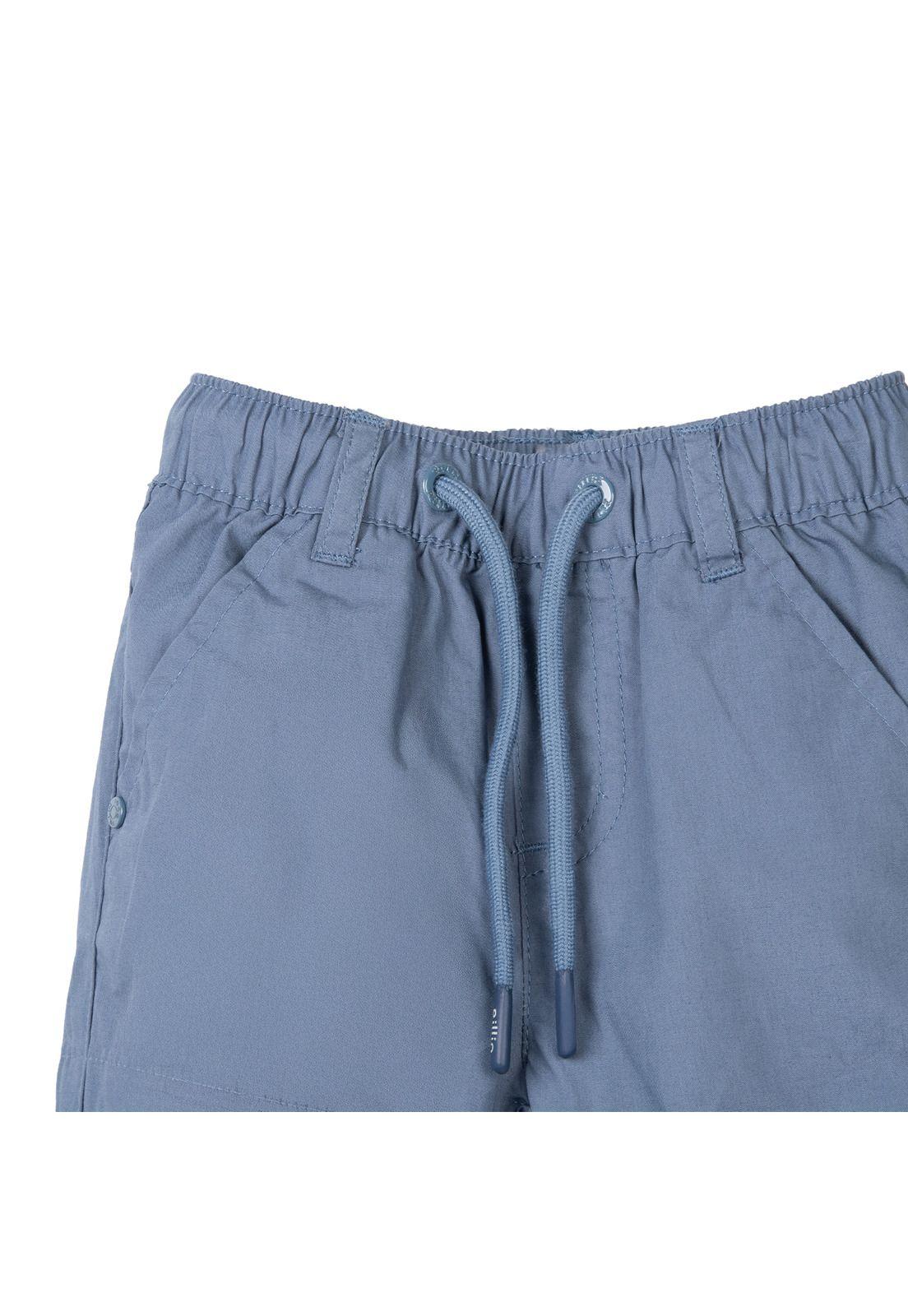 Pantalón Bebé Niño Cargo Elasticado Azul Pillin-2