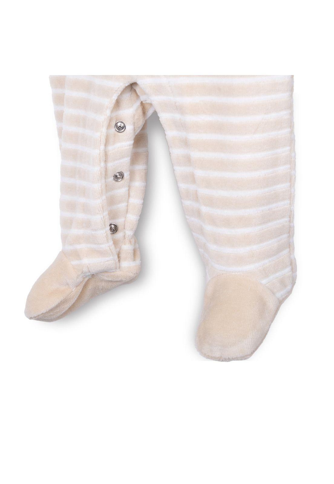 Osito Plush Recién Nacido Niño Bordado Pulpo Pirata Beige Pillin-4