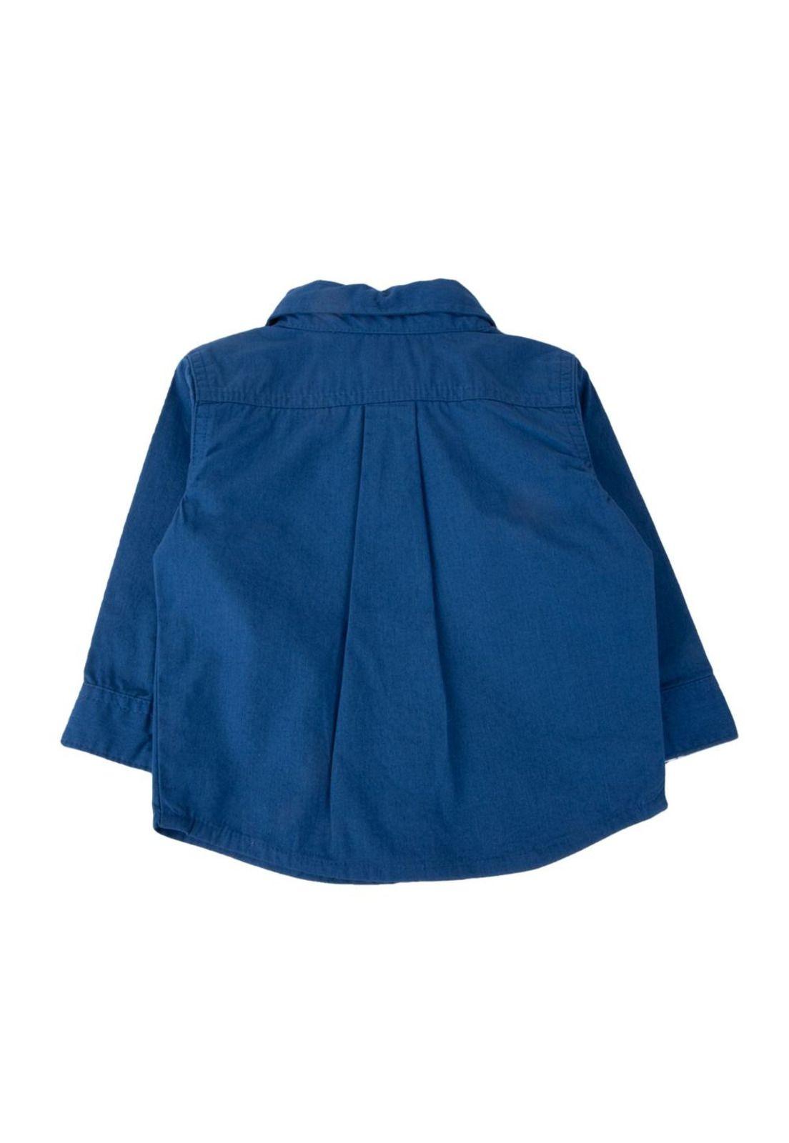 Camisa Bebé Niño Azul Pillin-2