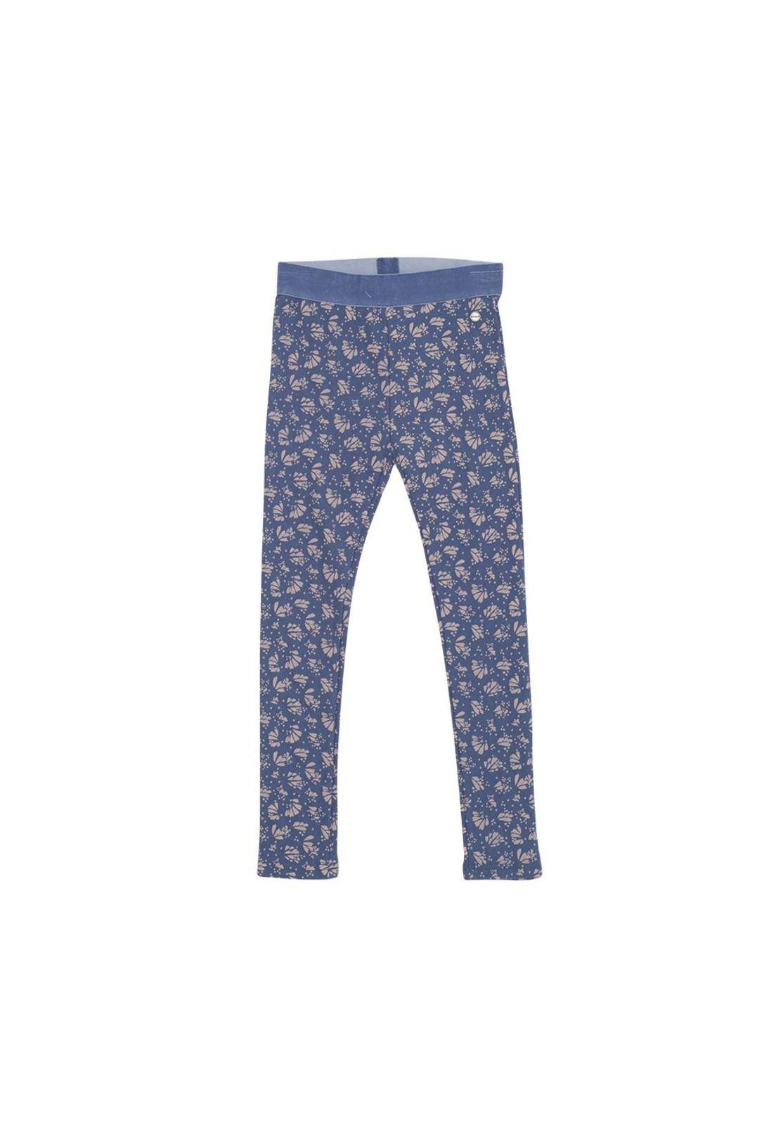Calza Niña Estampada Azul Pillin-0