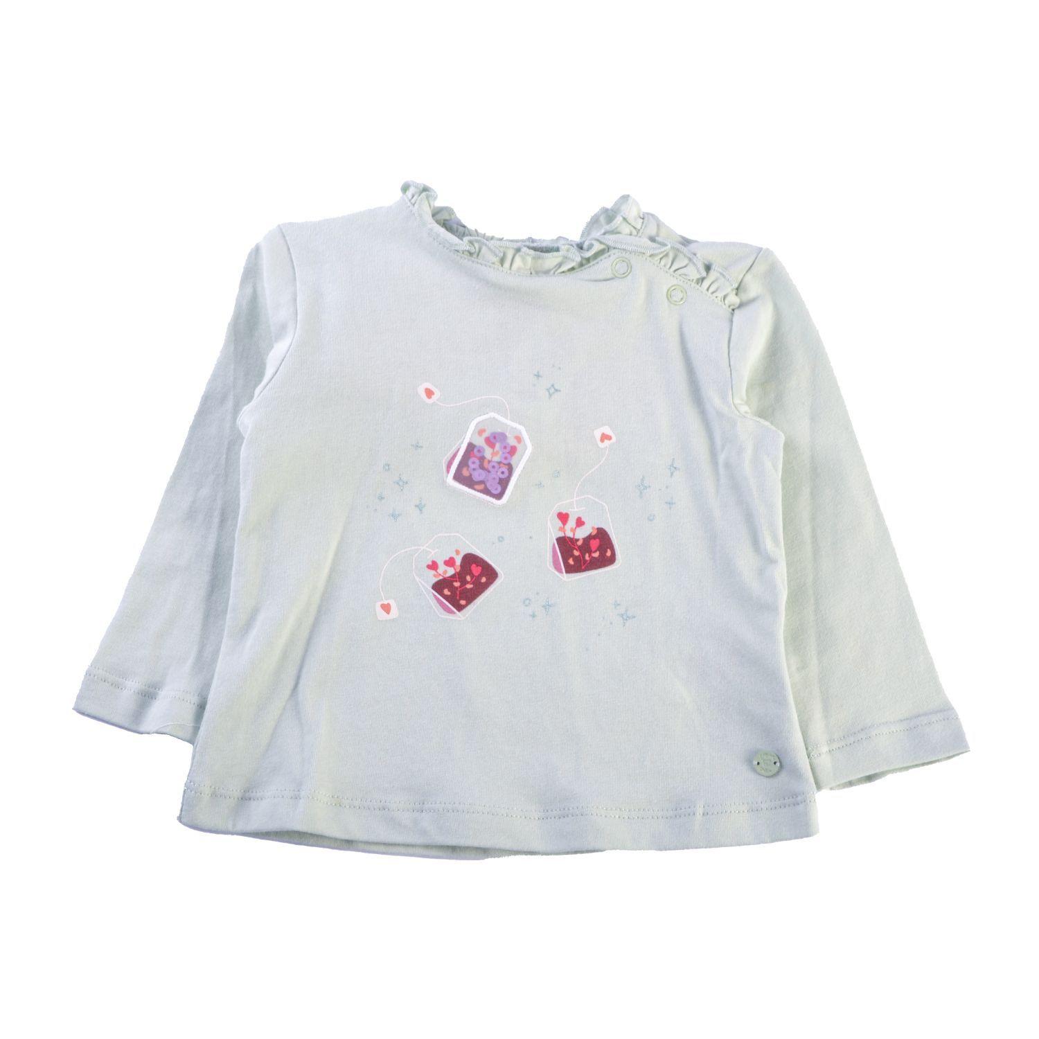 Polera Manga Larga Bebé Niña Verde Pillin-1