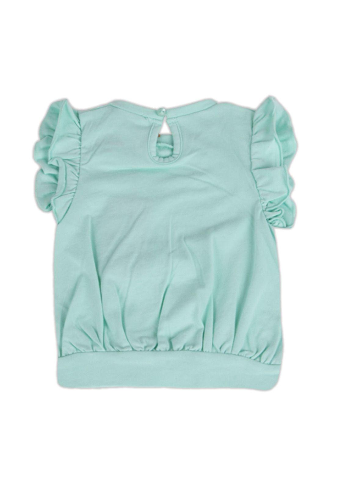 Polera Bebe Niña Turquesa Pillin-3