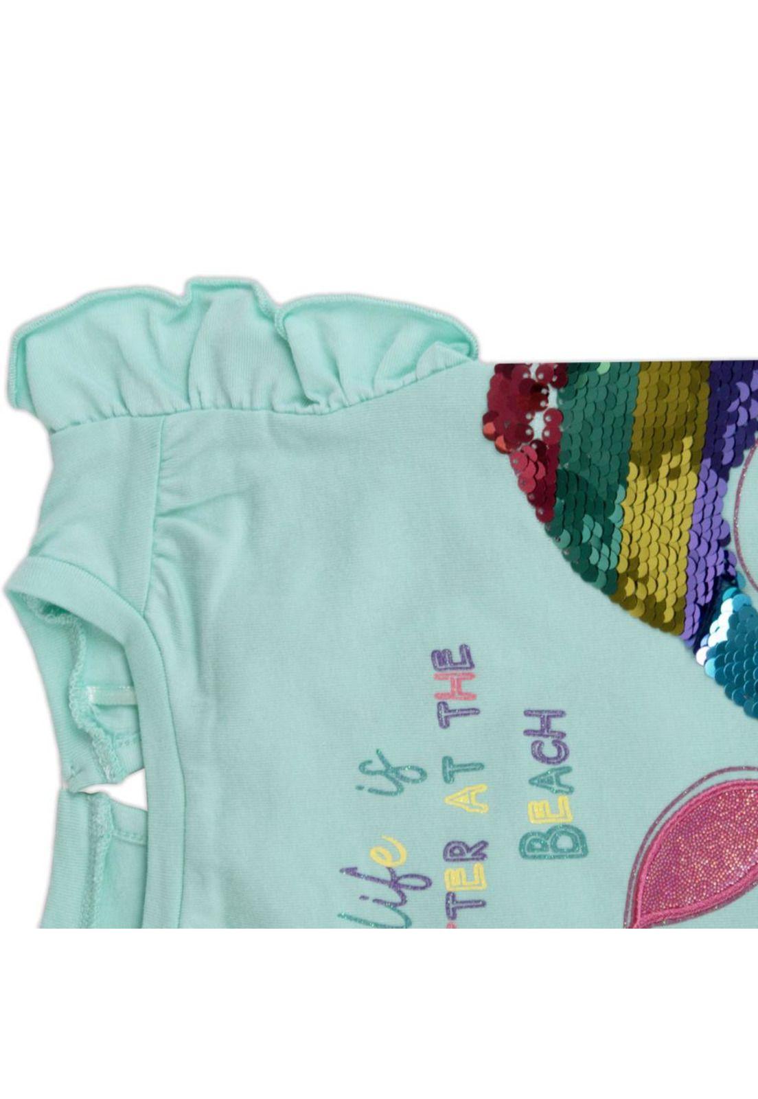 Polera Bebe Niña Turquesa Pillin-1