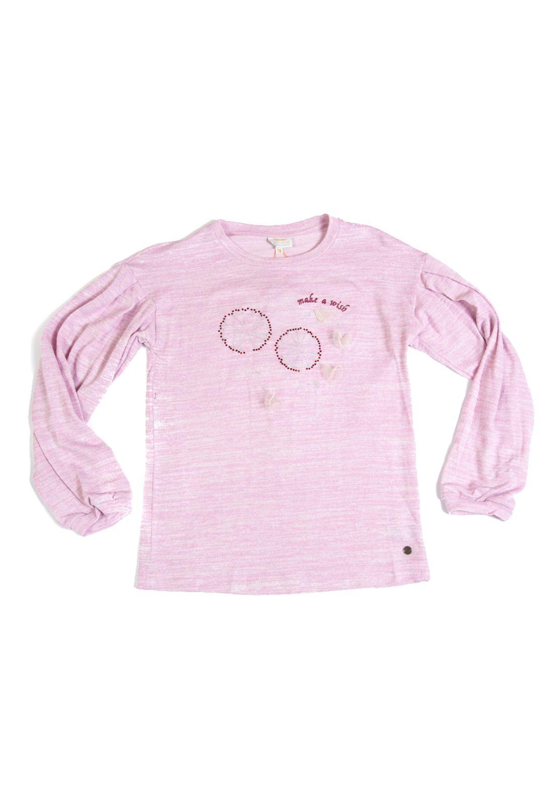 Polera Manga Larga Niña Lila Pillin-0