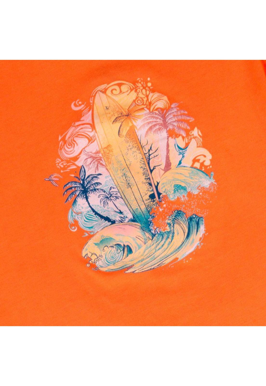 Polera Niño Naranja Pillin-1