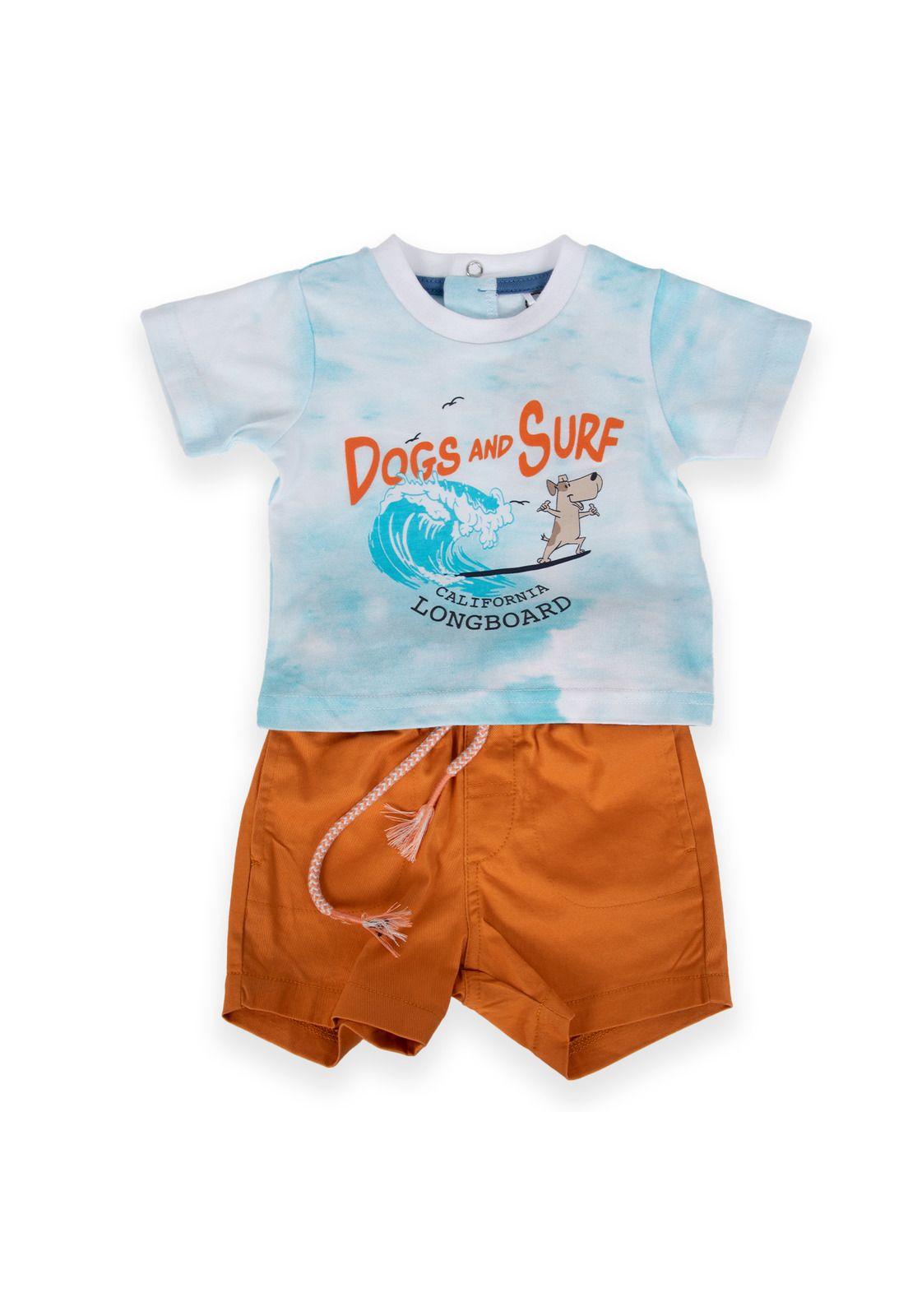 Conjunto Bebé Niño Naranja Pillin-0