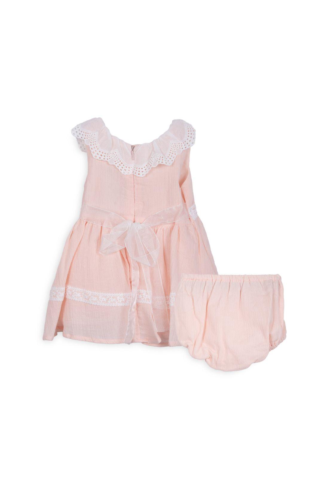 Vestido Bebé Niña Bordado Damasco Pillin-1