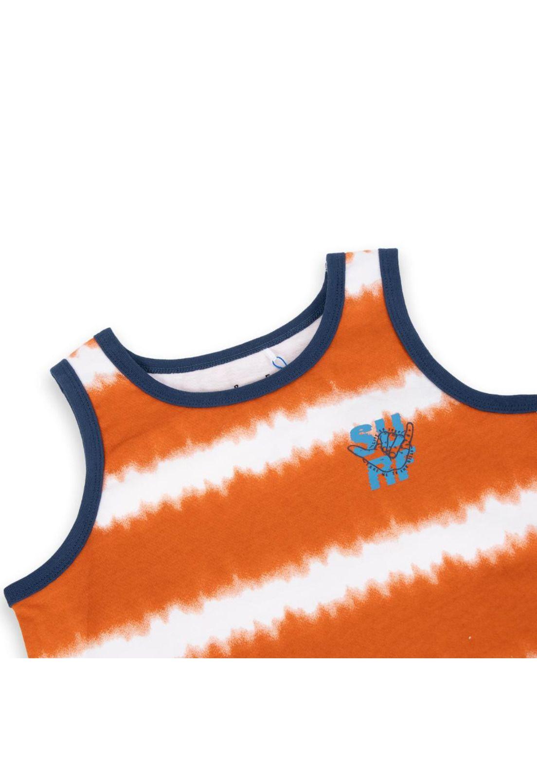 Polera Niño Naranja Pillin-1