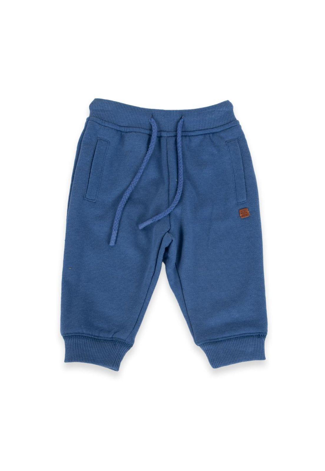 Pantalón Buzo Bebé Niño Azul Pillin-0