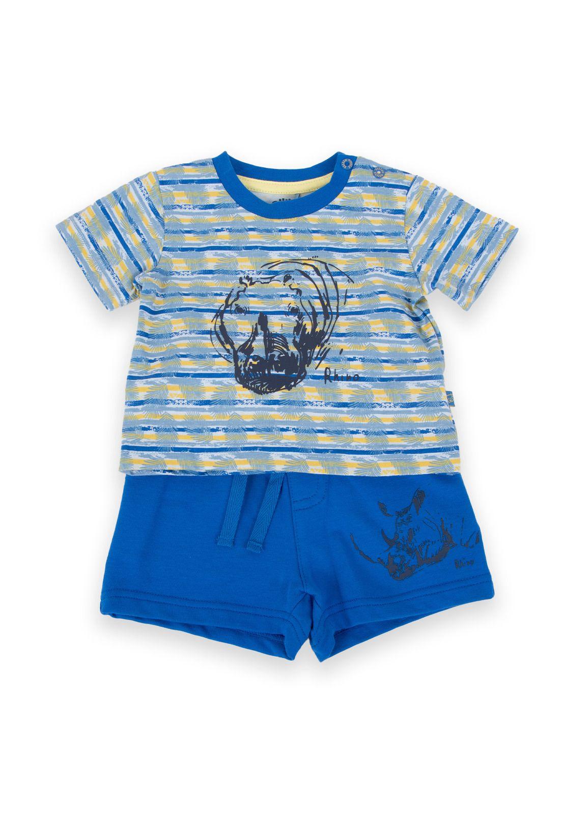 Polera Bebé Niño Azul eléctrico Pillin-0