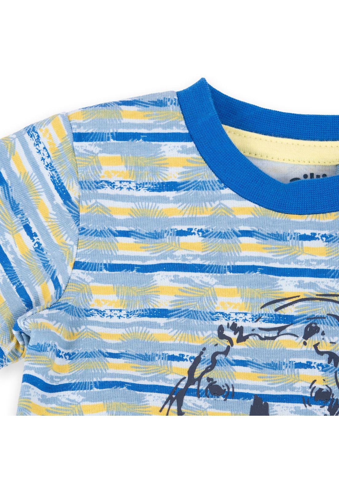 Polera Bebé Niño Azul eléctrico Pillin-1