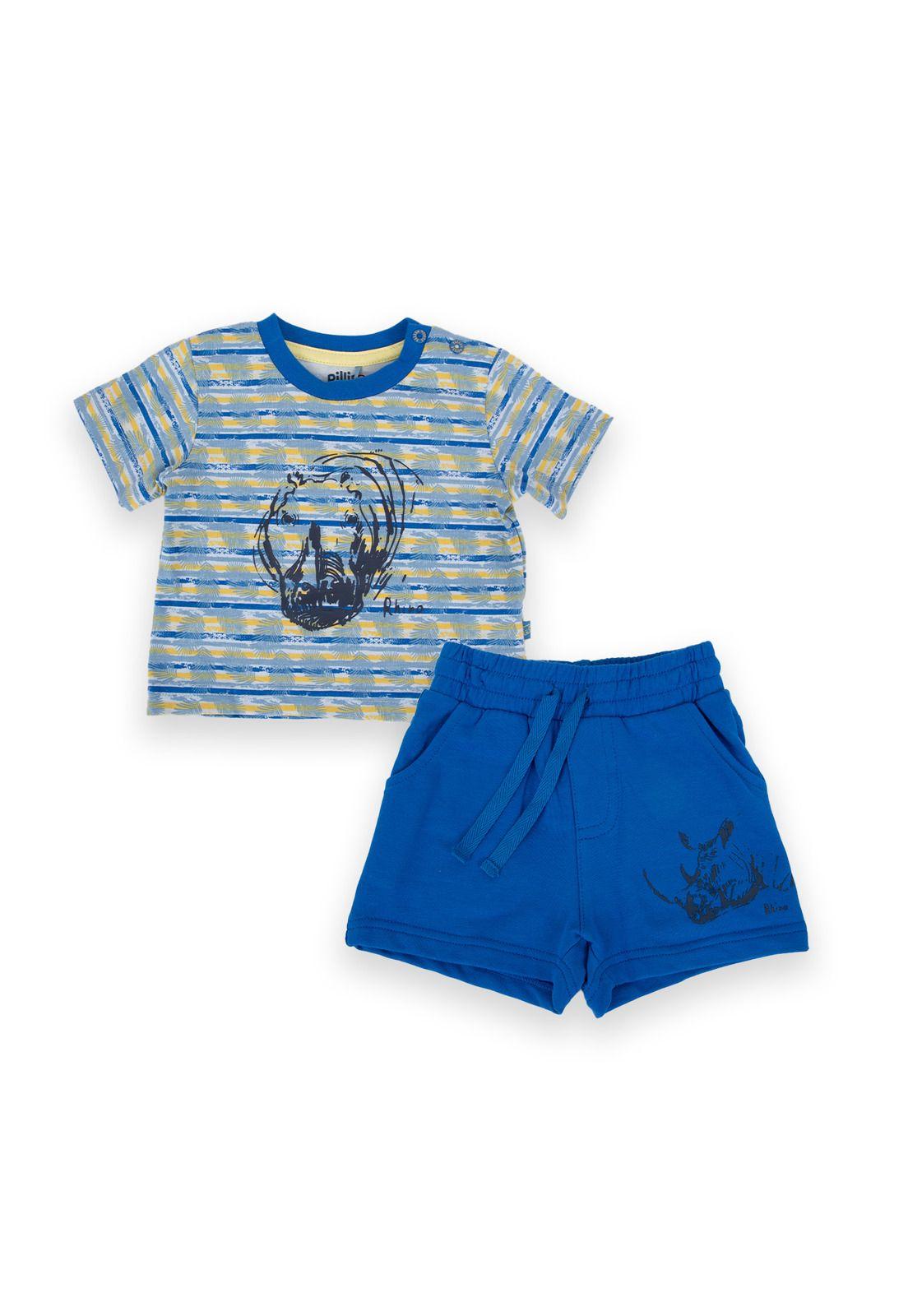 Polera Bebé Niño Azul eléctrico Pillin-2
