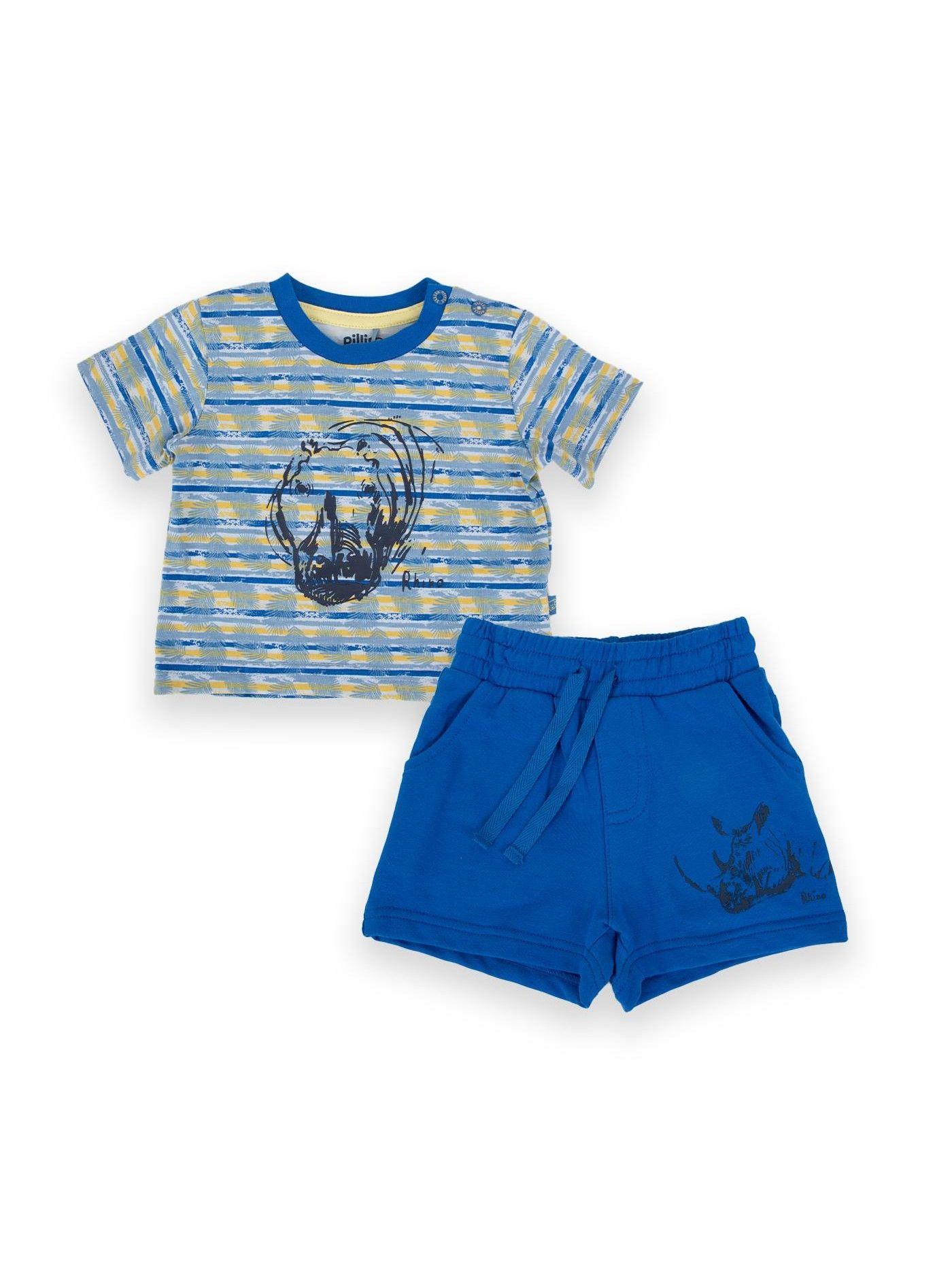 Polera Bebé Niño Azul eléctrico Pillin-2