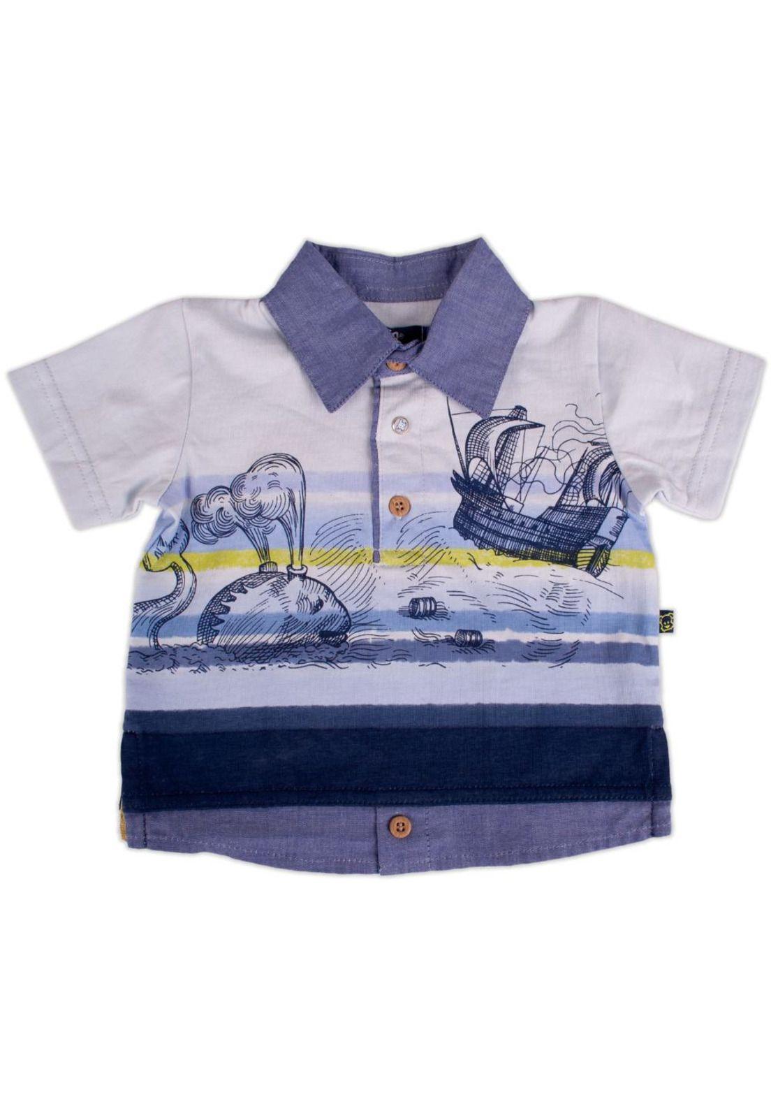 Polera Bebe Niño Celeste Pillin-0