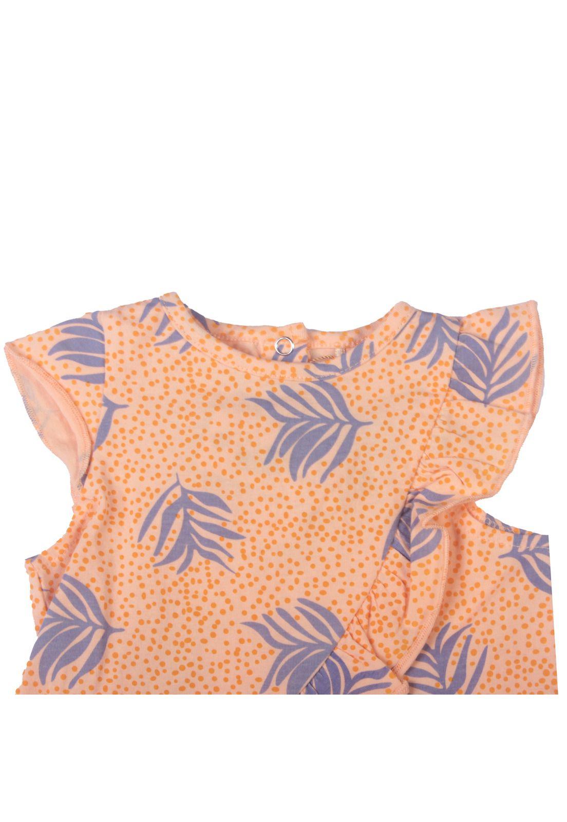 Polera Bebe Niña Naranja Pillin-2
