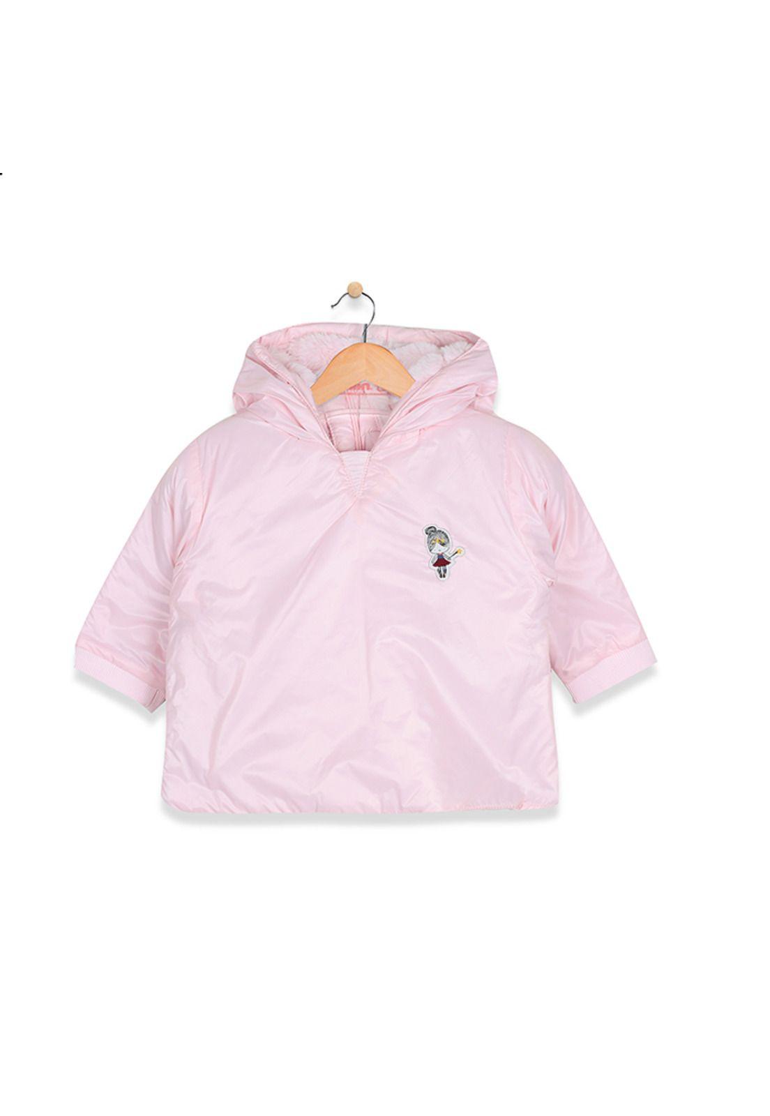 Parka Bebe Algodón Invierno Niña Rosado-1