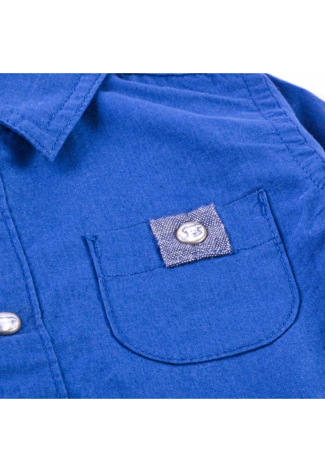 Camisa Manga Larga Bebé Niño Azul marino Pillin-1