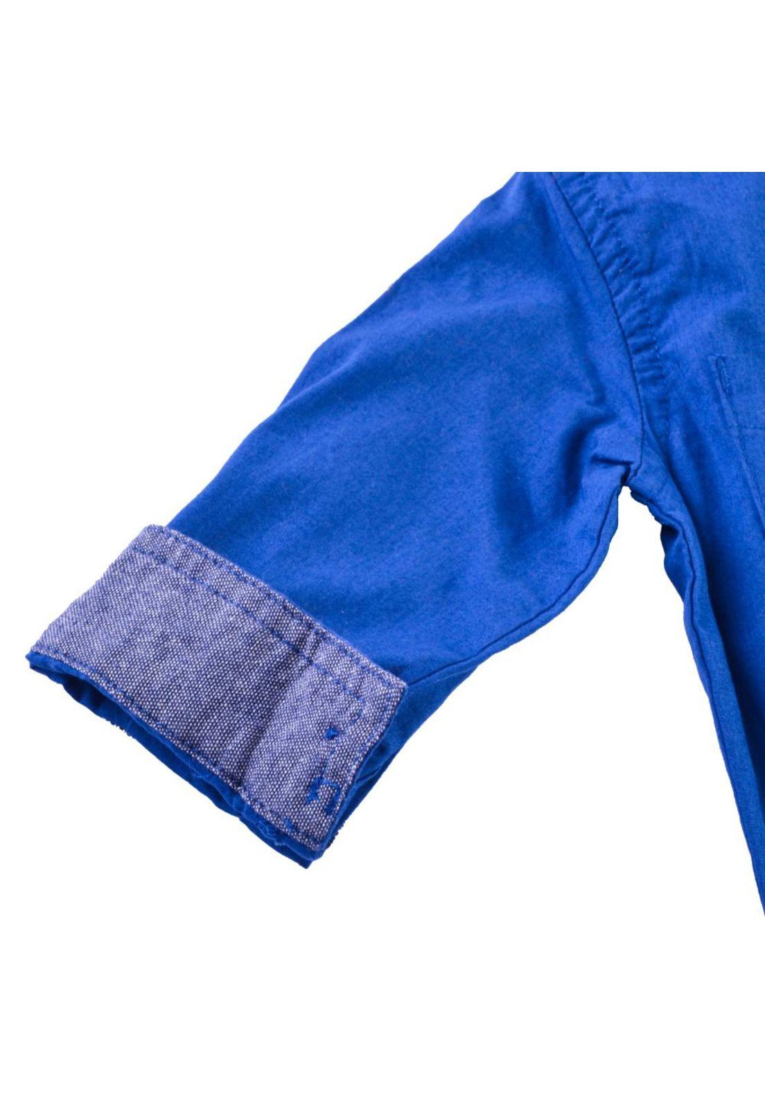Camisa Manga Larga Bebé Niño Azul marino Pillin-2