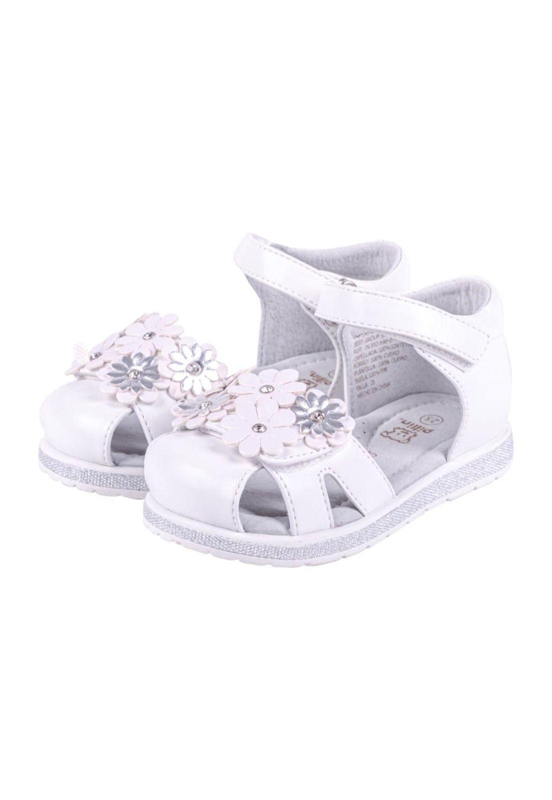 Sandalias Bebe Niña Blanco Pillin-0